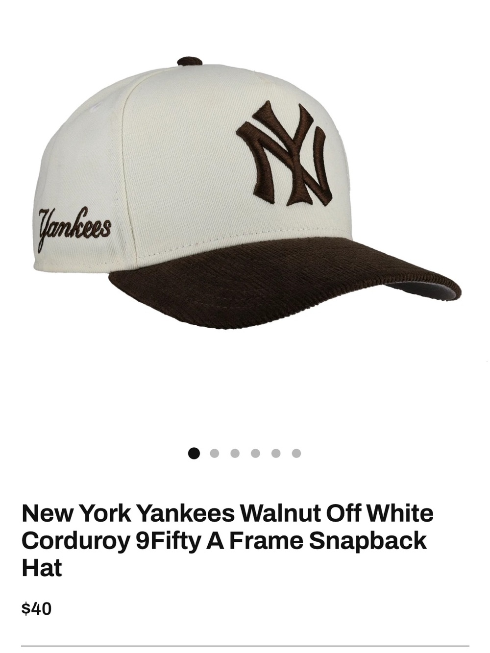 Never worn-New Era Off-White and Gray 9FIFTY Snapback Hat NWT